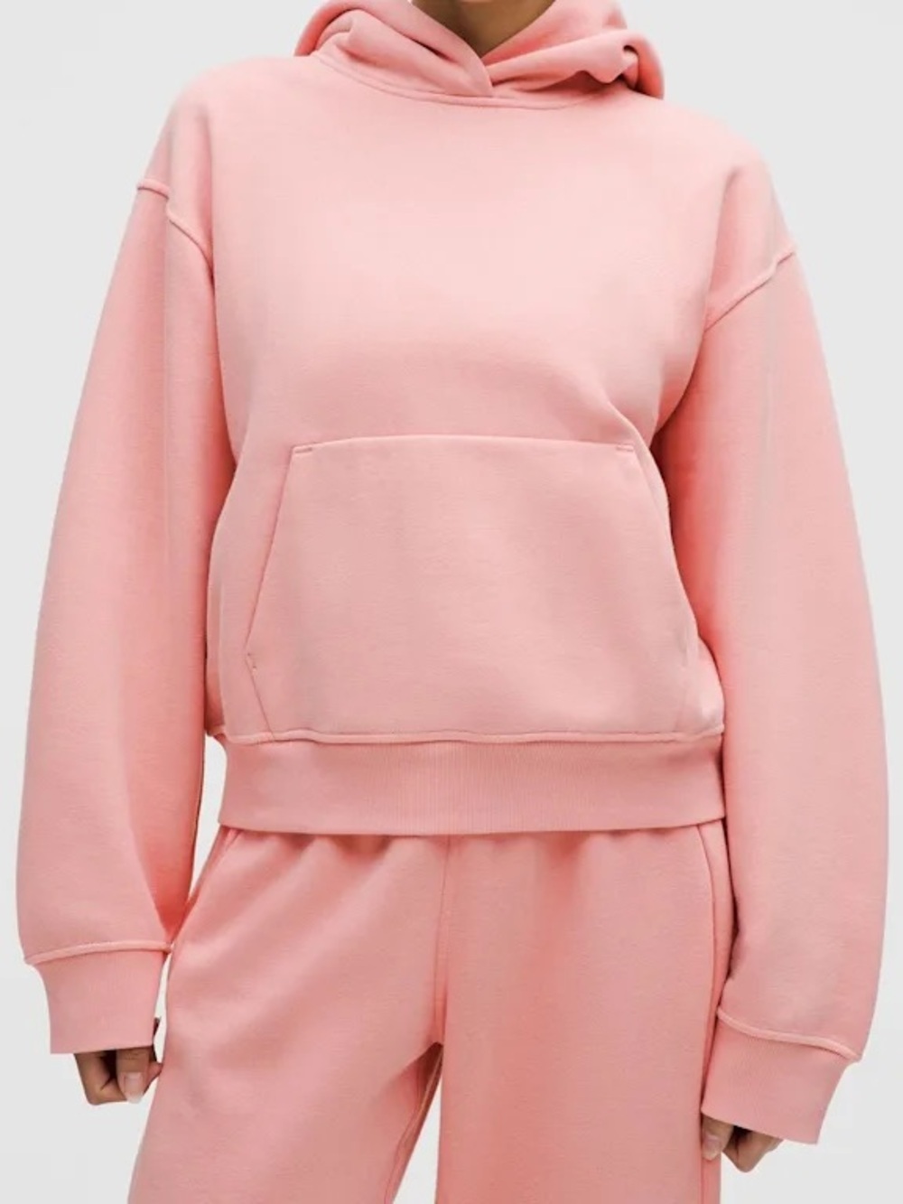 Lululemon Steady State Oversized Hoodie Small Tea Rose Fleece NWT